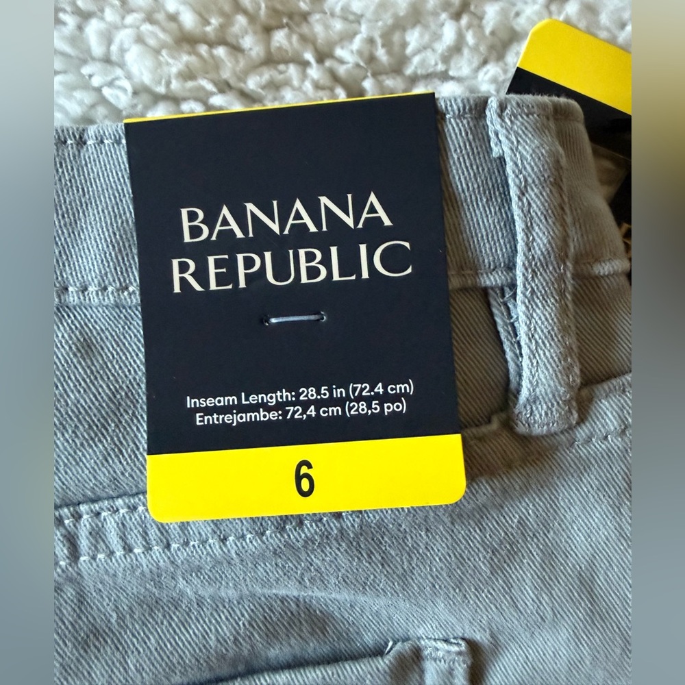 Banana Republic Women’s Gray Cotton Pants / Jeans Size 6 New with Tags - Picture 3 of 6